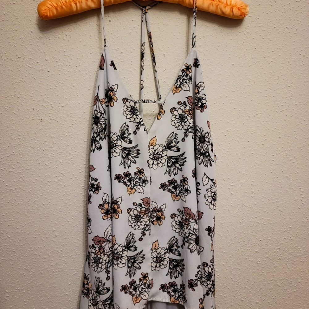 Blue rain strappy top